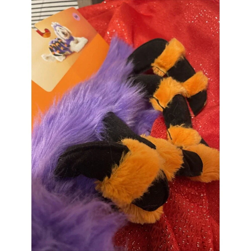 BRAND NEW Boots and Barkley PET Purple Spider Costume 2 piece Medium DOG
